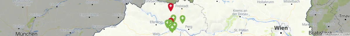 Kartenansicht für Apotheken-Notdienste in der Nähe von Hellmonsödt (Urfahr-Umgebung, Oberösterreich)